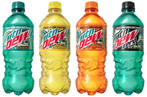 Mountain Dew is a well-known soft drink with several flavors to choose from. The original flavor is a citrus soda, and the other two most popular flavors are Code Red (cherry flavored) and Live Wire (grape-flavored). Mountain Dew’s slogan is “Do The Dew”. This refers to doing something exciting that will make you feel good.